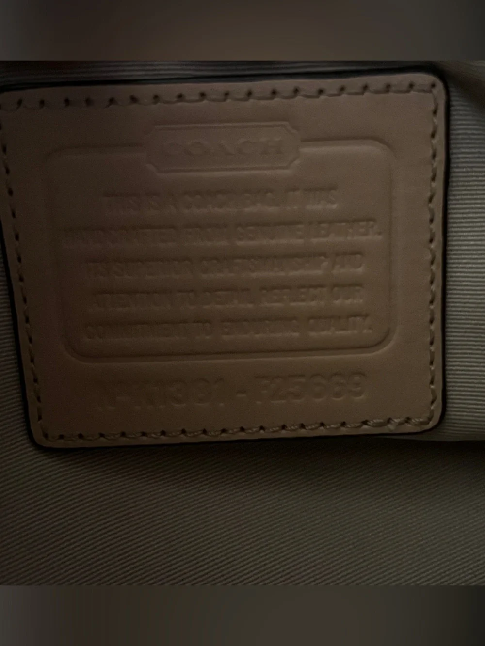 Coach Cream Leather Double-Zip Shoulder Tote